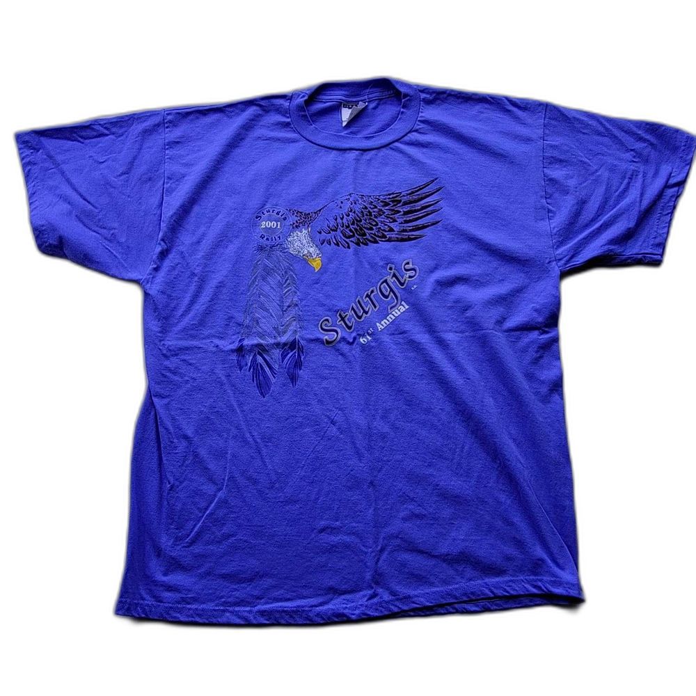 Jerzees Sturgis Graphic T-Shirt - Light Blue - Men's XL